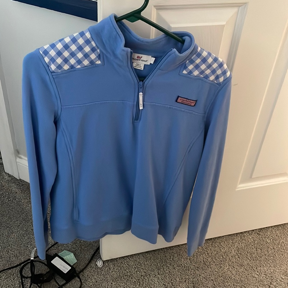 blue vineyard vines half zip